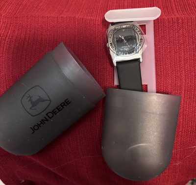 #ad New JOHN DEER Ladies Black Watch w Case By Europawatch.com $22.50