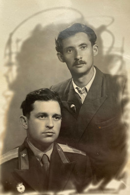 Handsome Young Men Soldier Military Affectionate Guys Soviet Vintage Photo USSR