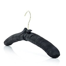 17inch Classic Satin Padded Hangers for Wedding Dress Non-Slip with 5 Black