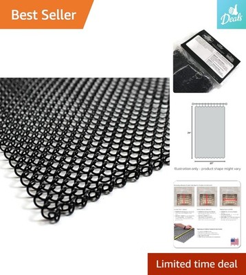 Heavy-Duty Fireplace Mesh Curtain - Dual 24'' Wide Panels for Safety & Style