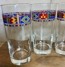 Arcoroc France set of 4 Kenti Design Large Glass Tumblers Bar ware