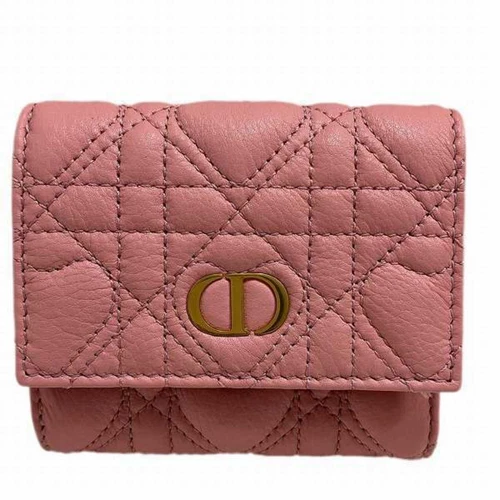 Christian Dior Dior Cannage Caro Hibiscus Portefeuille Tri pli pour Femme GZl162vm