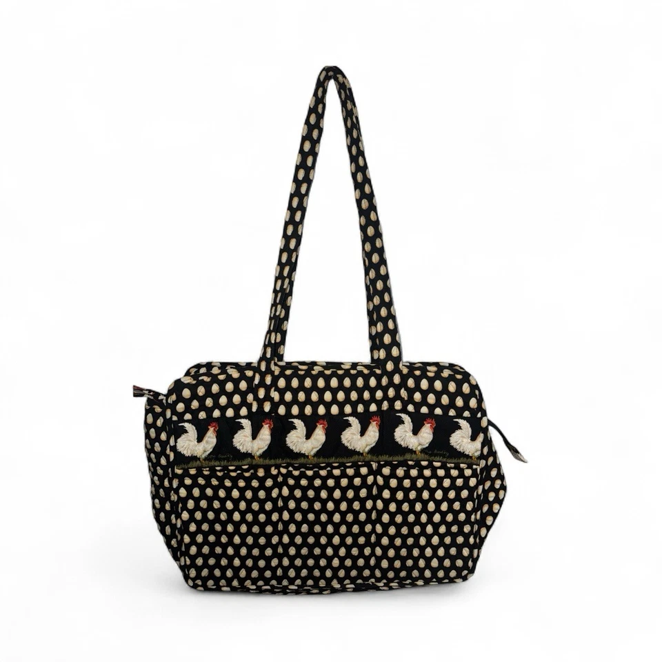 Retired Vintage Vera Bradley Chanticleer Rooster Eggs Tote Bag Purse - Image 2 of 4
