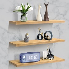 Set of 3 Floating Wall Shelves Picture Ledge Display Rack Book Hanging Shelf UK
