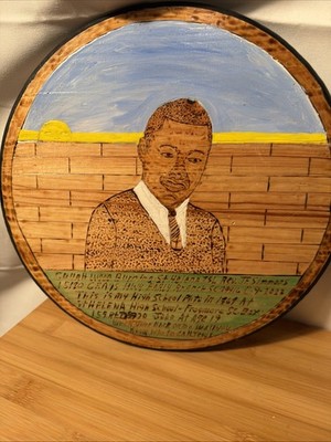 Gullah Folk Art Woodburning Reverend J F Simmons  Saint Helena High School 