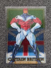 2024 MARVEL MASTERPIECES 92 PLATINUM CAPTAIN BRITAIN CLEAR CUT#15