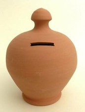 SALVADANAIO Terracotta 19cm senza tappo da rompere