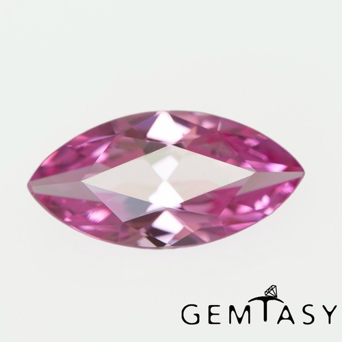 Cut stone - Sapphire Pink Czochralski (Pulled) lab grown, 10x5mm 1.37ct - Picture 2 of 3