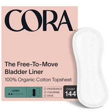 Cora Ultra Thin Organic Bladder Liners | Incontinence & Postpartum Pads for W...