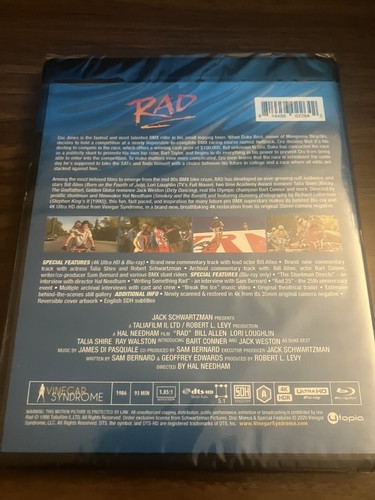 Rad 4K UHD Vinegar Syndrome BMX No Slipcover Brand New Sealed - Picture 2 of 3