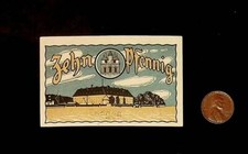 1921 Germany SONDENBURG 10  Phennig Banknote / Notgeld