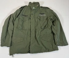 Alpha Industies Post-Vietnam Military M-65 Field Jacket Coat OD Medium Short