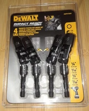 New DeWalt 4-Piece Impact Ready Magnetic Pivoting Nut Driver Set. Model DWPVTDRV