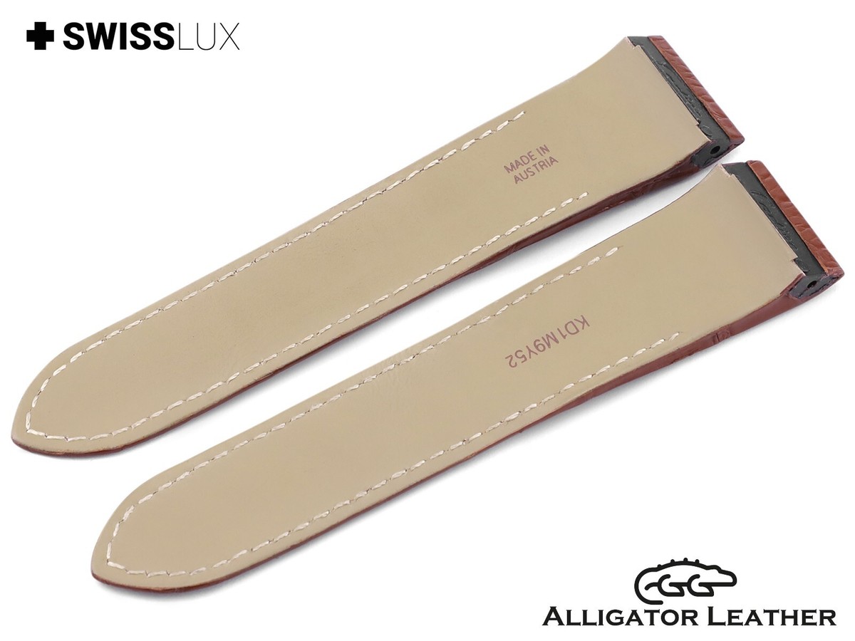 Genuine Alligator for CARTIER De SANTOS Blue Crocodile