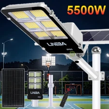 5500W High Powered Solar Street Light Outdoor Dusk to Dawn For basketball court