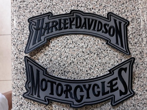 LIMITED EDITION HARLEY DAVIDSON REFLECTIVE SAFETY PATCHES. TO SEW IN JACKET 2PCS - Picture 6 of 11