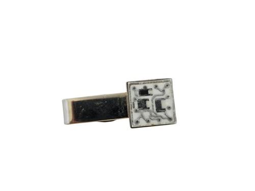 IBM Solid Logic 360 Tie Clip Gamer Geek Computer Chip Circuit Board Vtg Tie Clip - Picture 6 of 7
