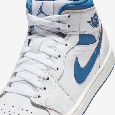Nike Air Jordan 1 Mid SE White Industrial Blue White FN5215