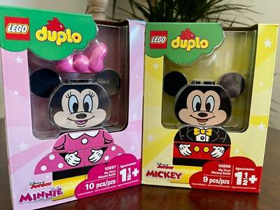 Lego Duplo First Build Mickey 10898 and Minnie 10897 Both Retired from Lego 