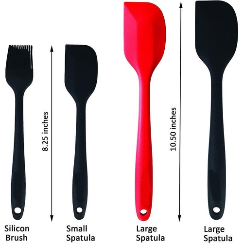 Silicone Spatula Set Of 8 Heat Resistant Baking Cooking Mixing Kitchen Utensils - 第 2/10 張圖片