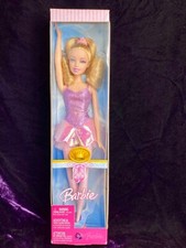 Barbie 2006 Mattel Ballerina Doll In Pink Glitter Tutu Crown Boxed K8068