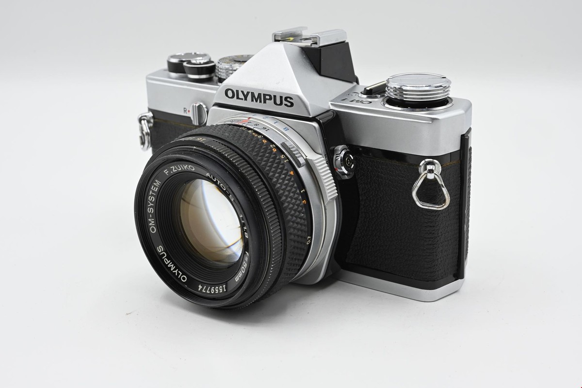 Olympus Chrome OM-1 w/ 50mm f/1.8 student camera kit - Very Good