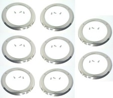 Set8 4 Round Stainless Steel Tail Light Bezels Led Brake Stop Turn Lamps Set8 4 Round Stainless Steel Tail Light Bezels Led Brake Stop Turn Lamps