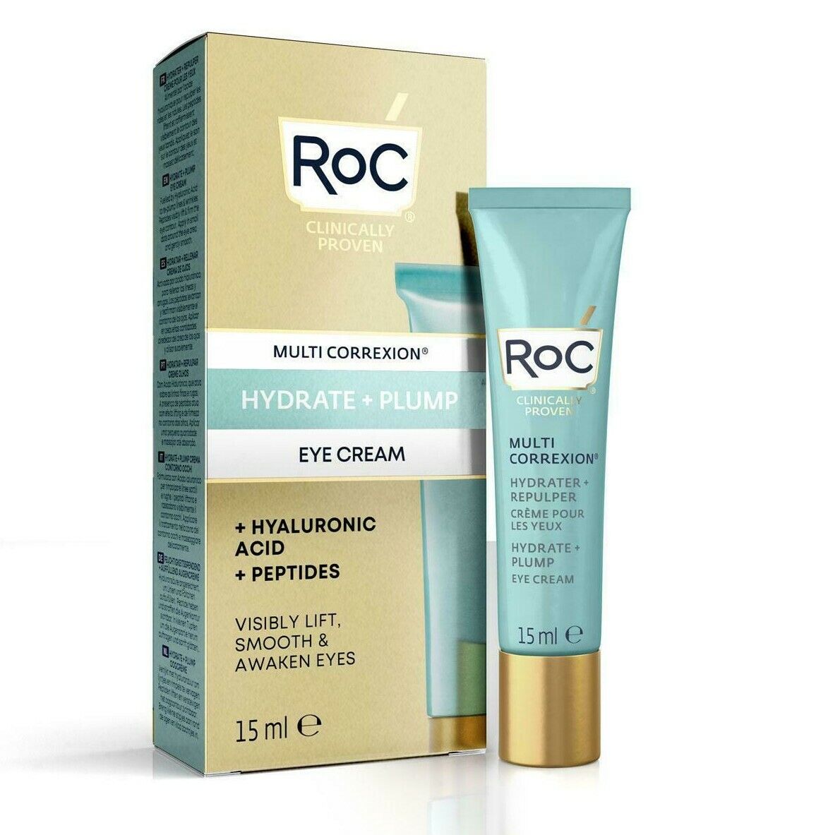RoC Multi Correxion® Hydrate + Plump Eye Gel-Cream 15ml (NIB)