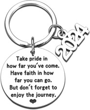 Graduation Gifts for Him Her Class of 2024 Seniors Students Keychain