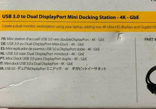 StarTech - USB 3.0 auf Dual Display Port MINI Dockingstation 4K-GbE - NEU - Bild 2 von 3