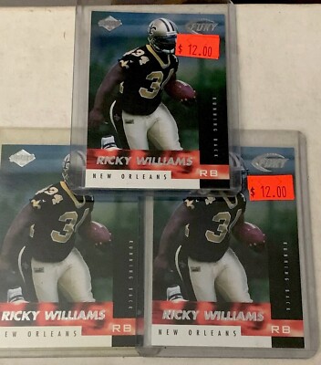 Ricky Williams Rookie Card LOT OF (3) 1999 Collector's Edge Fury Ricky Williams Rookie Cards ...