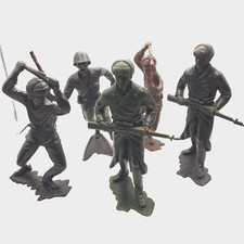 Toy USSR 1980's Soviet USSR 5.4 inch DZI 6pcs Plastic Toy Soldiers