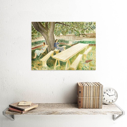 ERIC RAVILIOUS TWO WOMEN IN A GARDEN ART PRINT POSTER PICTURE HP308 - Picture 2 of 2