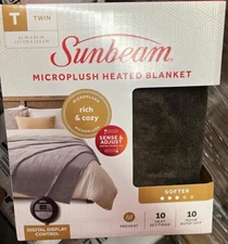 Sunbeam Royal Luxe Night Fog Heated Blanket 10-Heat Settings  Twin