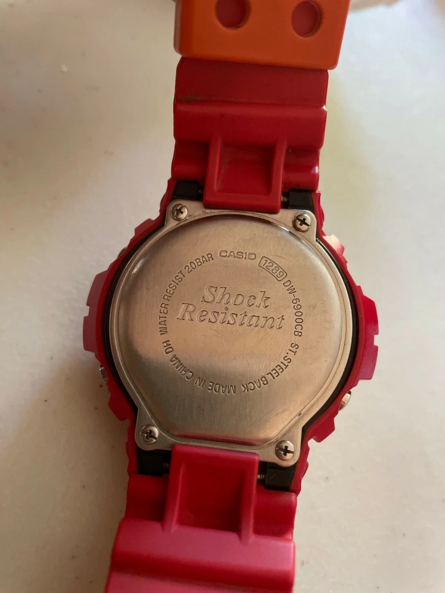 Casio G-Shock DW-6900CB Red used