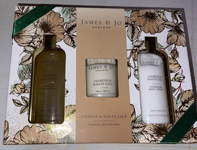 James & Jo Jasmine & White Lily, Candle Collection, Bathe & Shower Gel, Lotion
