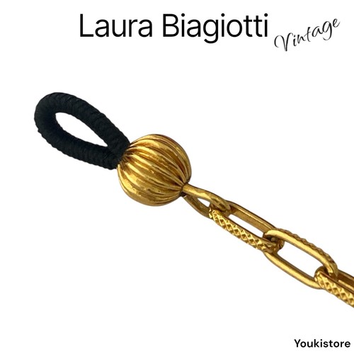 LAURA BIAGIOTTI Catene per occhiali RARE VINTAGE 80s Moneta con disegno Granchi - Foto 6 di 7