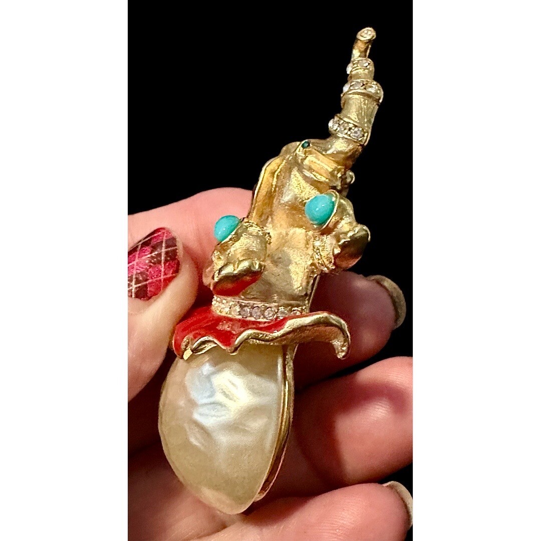 Vtg KJL Kenneth Jay Lane Enamel Circus Elephant F… - image 6