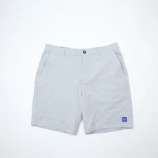 Guy Harvey Mens Hybrid Flat Front 9 Shorts Mirage Grey Size 36 1387