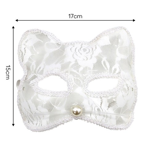 Halloween Cosplay Fox Mask Lace Sexy Eye Mask Animal Half Cat Cover Partywear - Picture 12 of 27