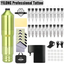 Beginner Tattoo Machine Pen Wireless Power Cartridge Needle Complete Kit 2400mAh