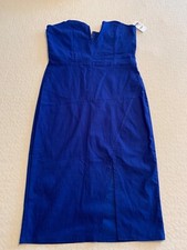 Womens Strapless Cocktail Dress Blue size L