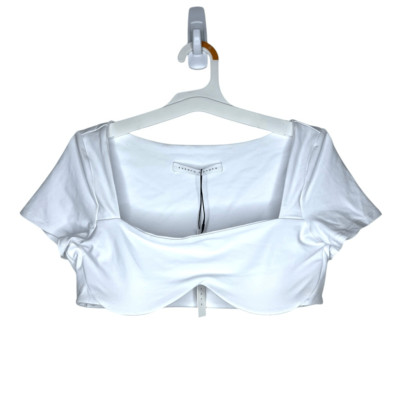 NEW Susana Monaco Square Neck Underwire Crop Top in Sugar Medium