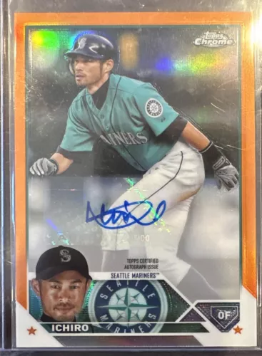 2023 Topps Chrome Update Ichiro Legends Auto Orange /25 SSP Mariners HOF