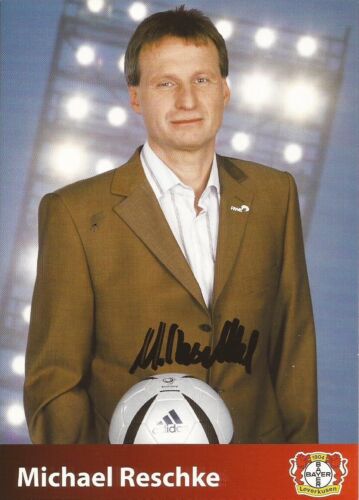 Michael Reschke. Bayer Leverkusen. 2004/05. Oryginalna podpisana karta z autografem. - Zdjęcie 1 z 2