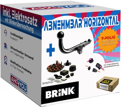 BRINK AHK für Suzuki Jimny 15-18 hori. abnehmbar + 7-pol ECS ES SPEZ