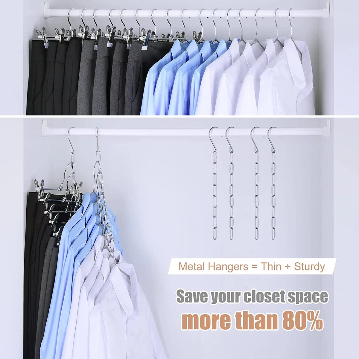 Space Saving Hangers, Closet Hangers Space Saver, Closet Space Savers,  Shirt Hangers Space Saving, Closet Hanger Organizers