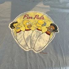 The Simpsons Extra large Pin Pals Cotton Mens XL Shirt  - FREE AUS POST!