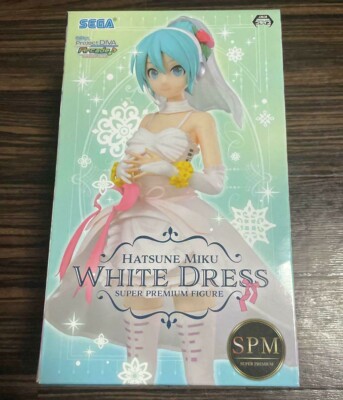 SEGA VOCALOID HATSUNE MIKU WHITE DRESS Super Premium Figure w/Box Very Rare F/S
