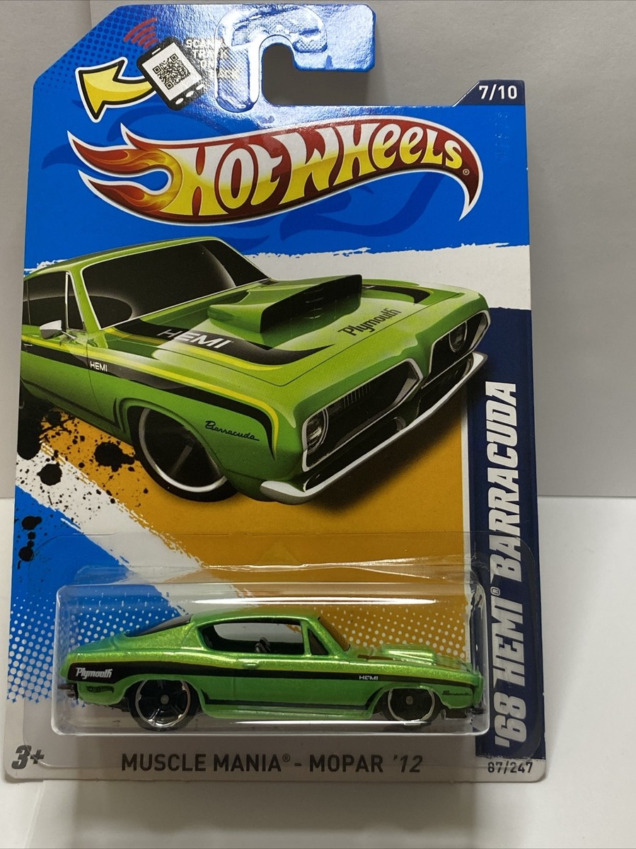 Hot Wheels MUSCLE MANIA - MOPAR '12 ~ '68 HEMI BARRACUDA (Green